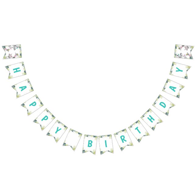 Party Animals Safari Wild One Happy Birthday Bunting (All)