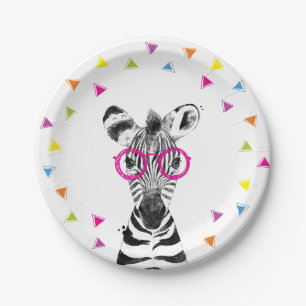 Party Animals Safari Wild Zebra Jungle Birthday  Paper Plate