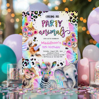 Party Animals Wild Safari Pink Girl Birthday Party