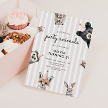 Party Animals Woodland Birthday Invitation