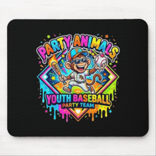 Party animals youth baseball team fun for kids  mouse pad