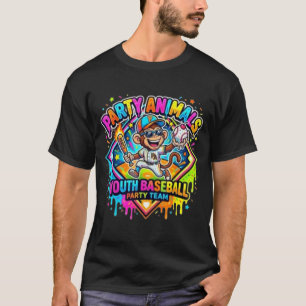 Party animals youth baseball team fun for kids  T-Shirt