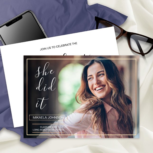 Party Announcement 2023 Graduate Photo Card (Creator Uploaded)