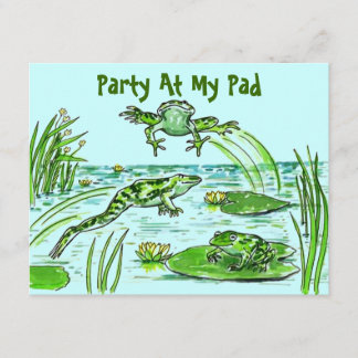 PARTY AT MY PAD LILY-PAD LEAPING FROGS INVITATION
