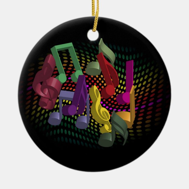 Party Background Ceramic Ornament (Front)