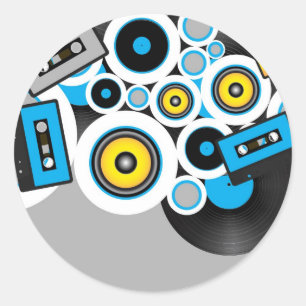 Party Background Classic Round Sticker