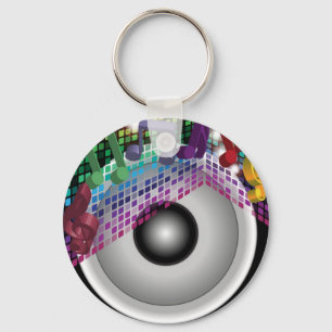 Party Background Key Ring