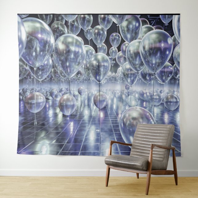 Party Balloons 90s Star Shot Backdrop Tapestry (In Situ (Horizontal))