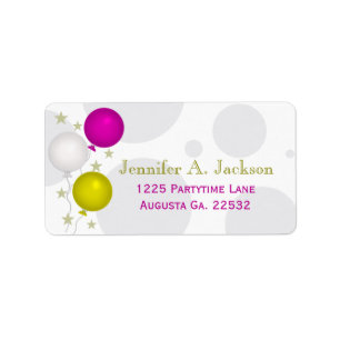Party Balloons Avery Address Labels