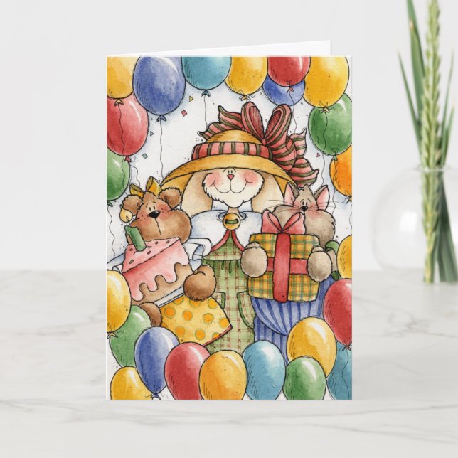 Party Balloons - Greeting Card (Front)