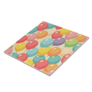 Party balloons in different colors ceramic tile
