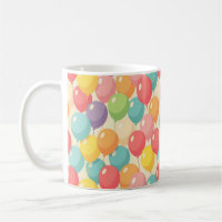 Party balloons in different colors