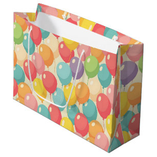 Party balloons in different colors large gift bag