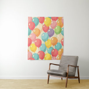 Party balloons in different colors tapestry