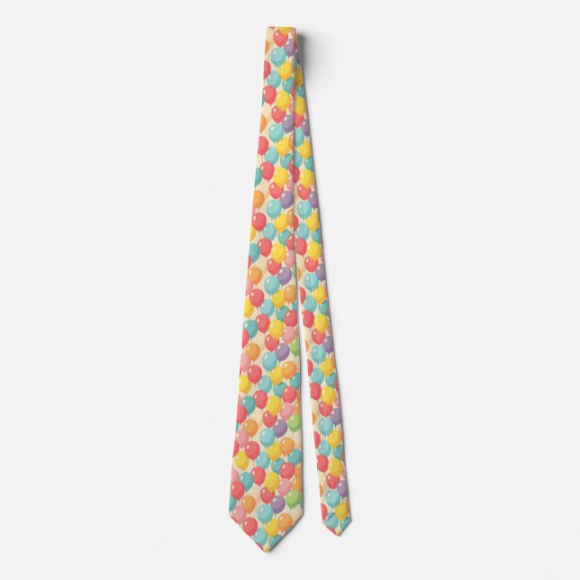 Party balloons in different colors tie (Front)