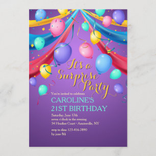 Party Balloons Invitation