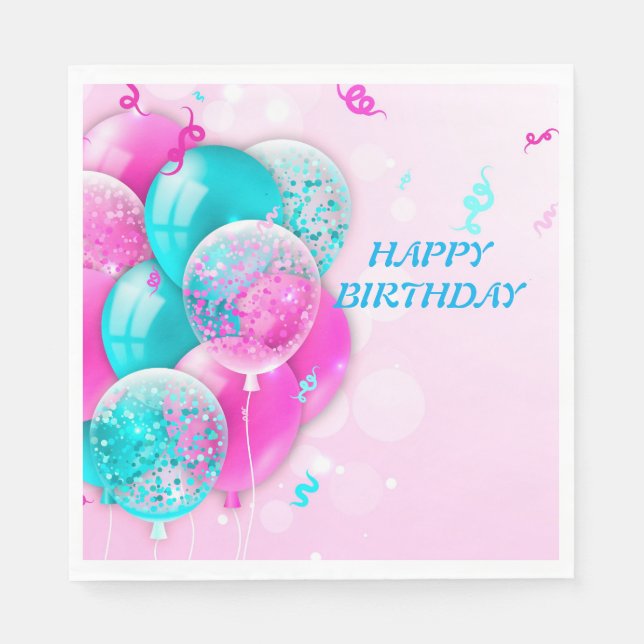 Party Balloons Napkin (Front)