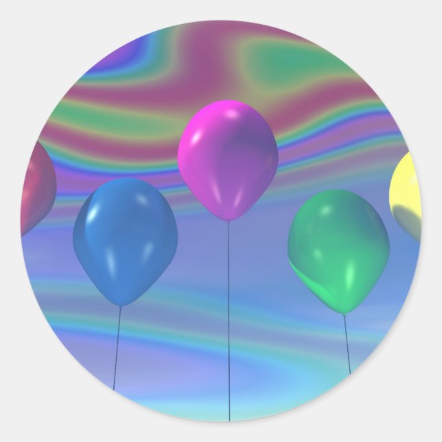 Party Balloons Sticker (Front)