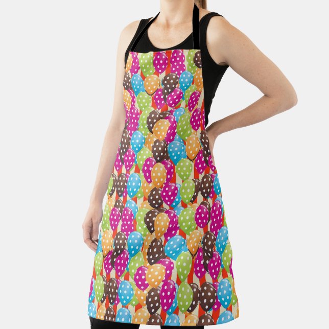 Party Balloons Stripes polka dots circus Fun Apron (Insitu)