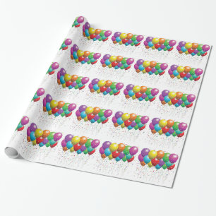 Party Balloons Wrapping Paper
