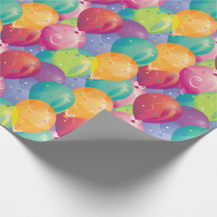 Party Balloons Wrapping Paper