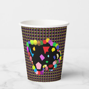 Party baloon type design hot red and other colours paper cups
