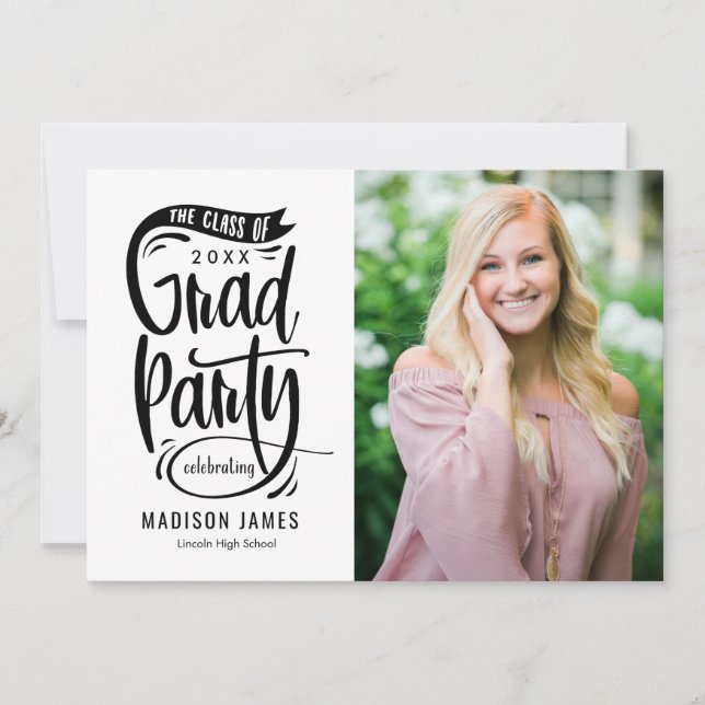 Party Banner Graduation Announcement Invitation (Front)