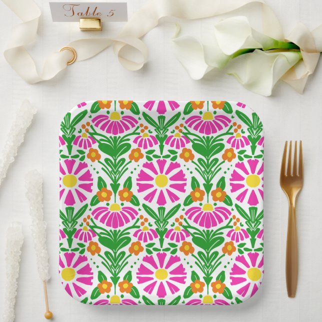 Party Blooms – Let’s Celebrate! Paper Plate (Wedding)