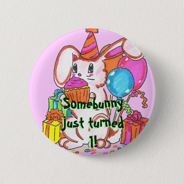 Party Bunny Button (Front)