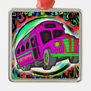 Party Bus.jpg Metal Ornament