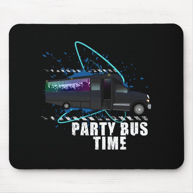 Party Bus Time Mouse Pad (Front)