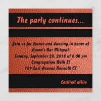 Party Card for Hoops Bar Mitzvah Collection