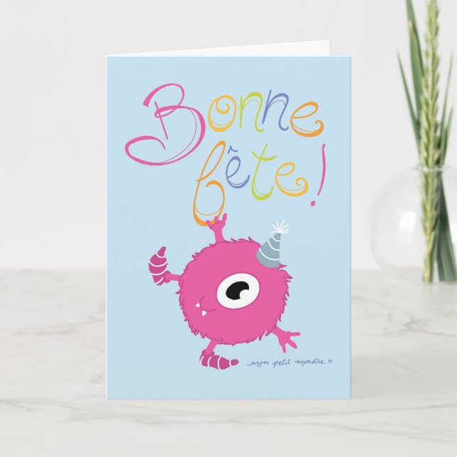 Party Card - My little monster (Front)