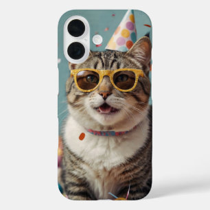 Party Cat iPhone 16 Case