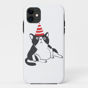 Party cat - Choose background colour iPhone 11 Case