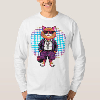 Party Cat in Sunglasses – Disco Outfit T-Shirt