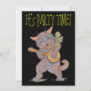 Party Cat Invitation Card
