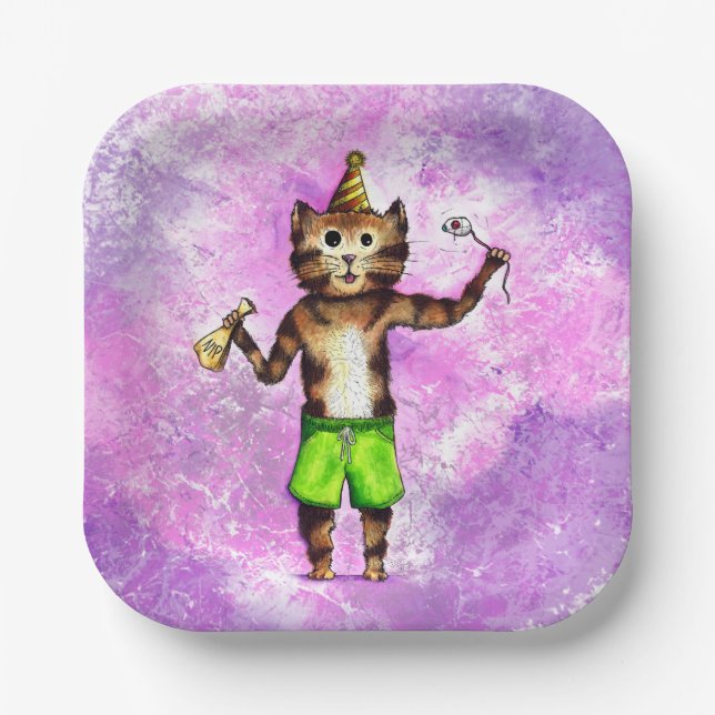 Party Cat Paper Plates (Front)