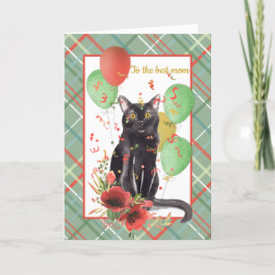 Party Cat Personalised Birthday Card 