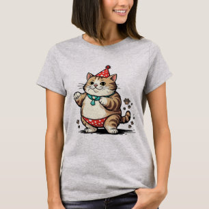 Party Cat Vibes Cute & Funny Dancing Cat T-Shirt