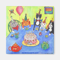 Party Cats!  Birthday kitty cats fun funny cards