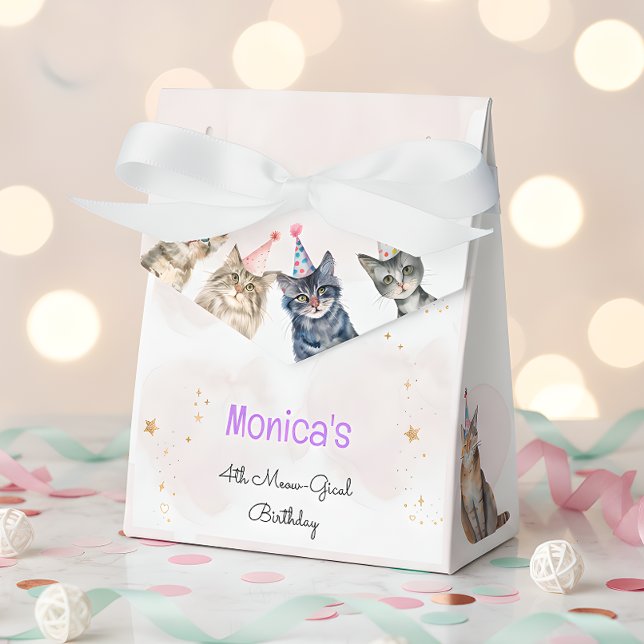 Party cats meow-gical kids birthday favour box (Creator Uploaded)