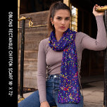 Party Celebration Colourful Confetti Blue Chiffon Scarf<br><div class="desc">Party Celebration Colourful Confetti Blue Background Chiffon Scarf. Personalise it with your artwork. Edit it to change the coloured background. For any occasion,  New Year's Day,  4th of July,  Christmas,  Mother's Day,  birthday,  a gift for you or someone special.</div>