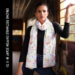Party Celebration Colourful Confetti White Chiffon Scarf<br><div class="desc">Party Celebration Colourful Confetti White Background Chiffon Scarf. Personalise it with your artwork. Edit it to change the coloured background. For any occasion,  New Year's Day,  4th of July,  Christmas,  Mother's Day,  birthday,  a gift for you or someone special.</div>