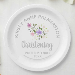 Party Celebration for a Christening Paper Plates