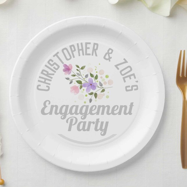 Party Celebration of an Engagement Paper Plate (Creator Uploaded)