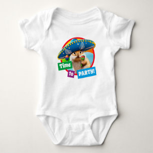 Party Chipmunk In Sombrero Baby Bodysuit