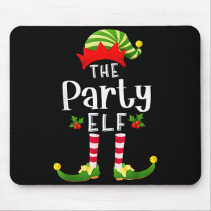 Party Christmas Elf Matching Pajama X-mas Party Mouse Pad