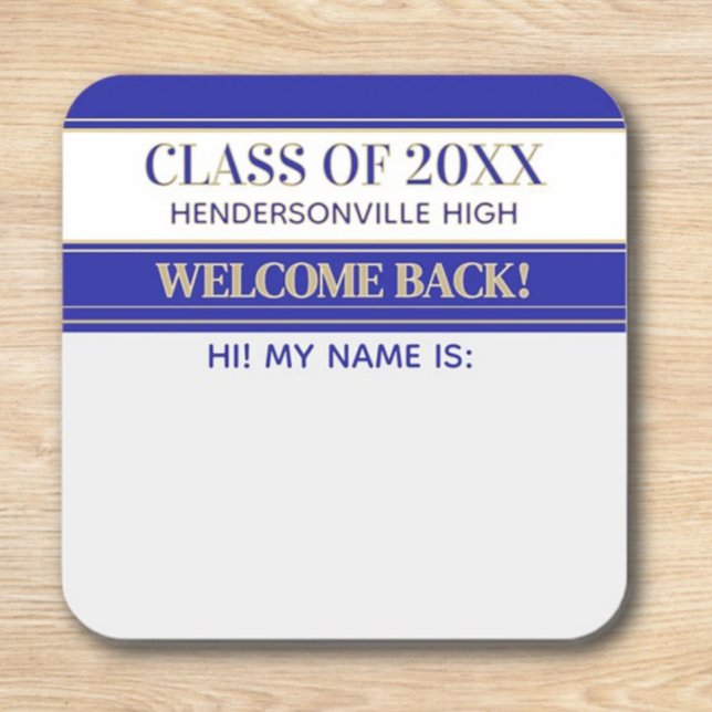 Party! Class Reunion Welcome back Name tag sticker (Creator Uploaded)