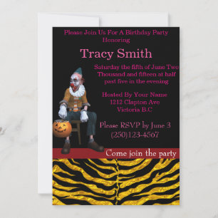Party Clown Birthday Invitation #15